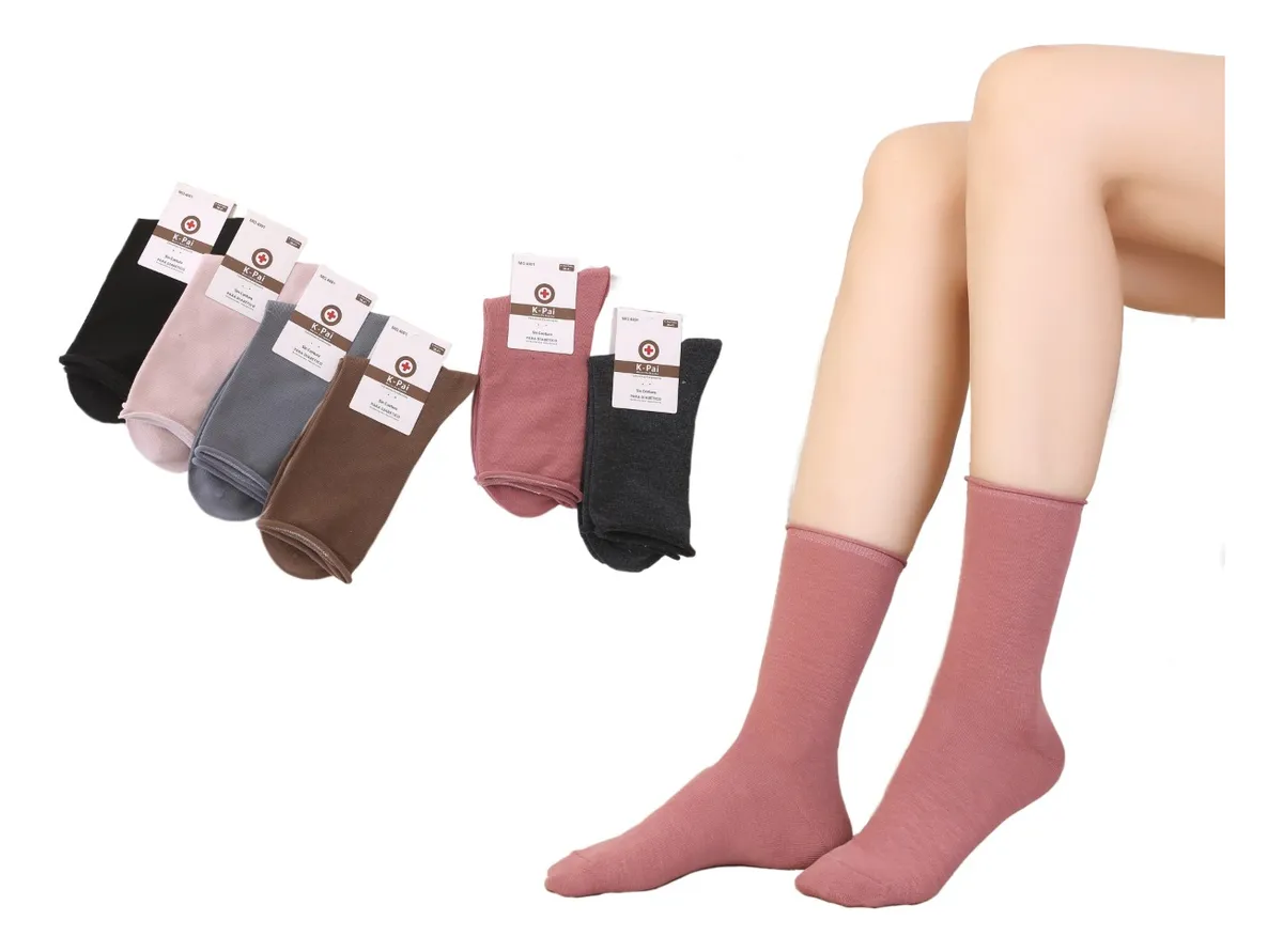24 Pares de Calcetines Sin Costuras para Diabéticos