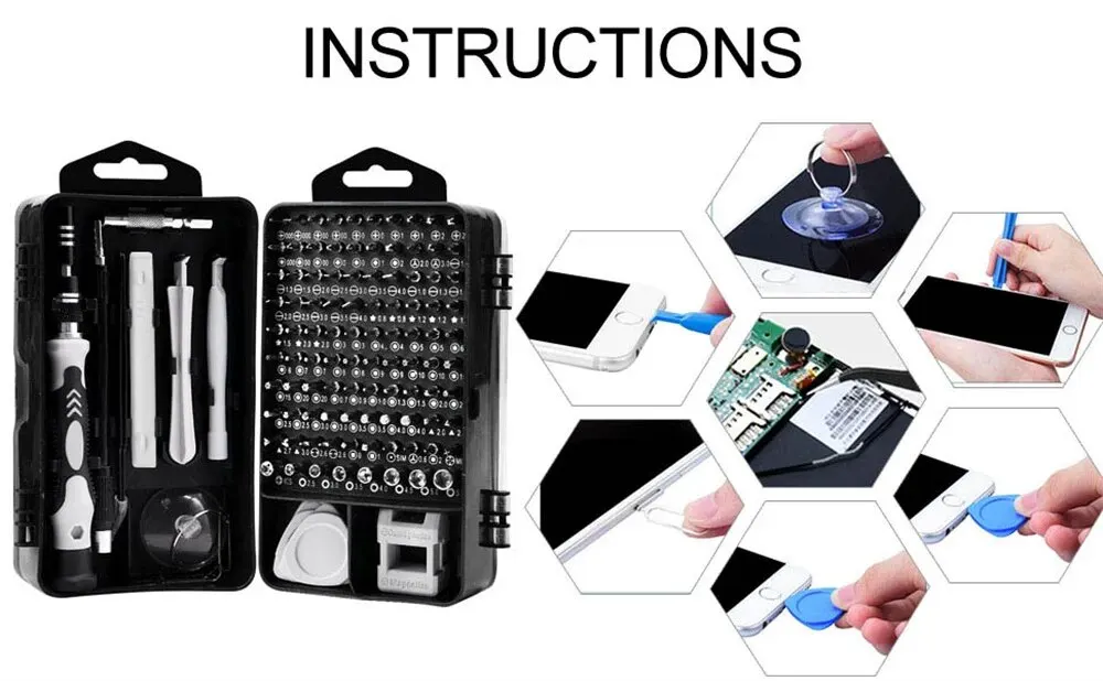 Kit Juego De Destornilladores 115 En 1