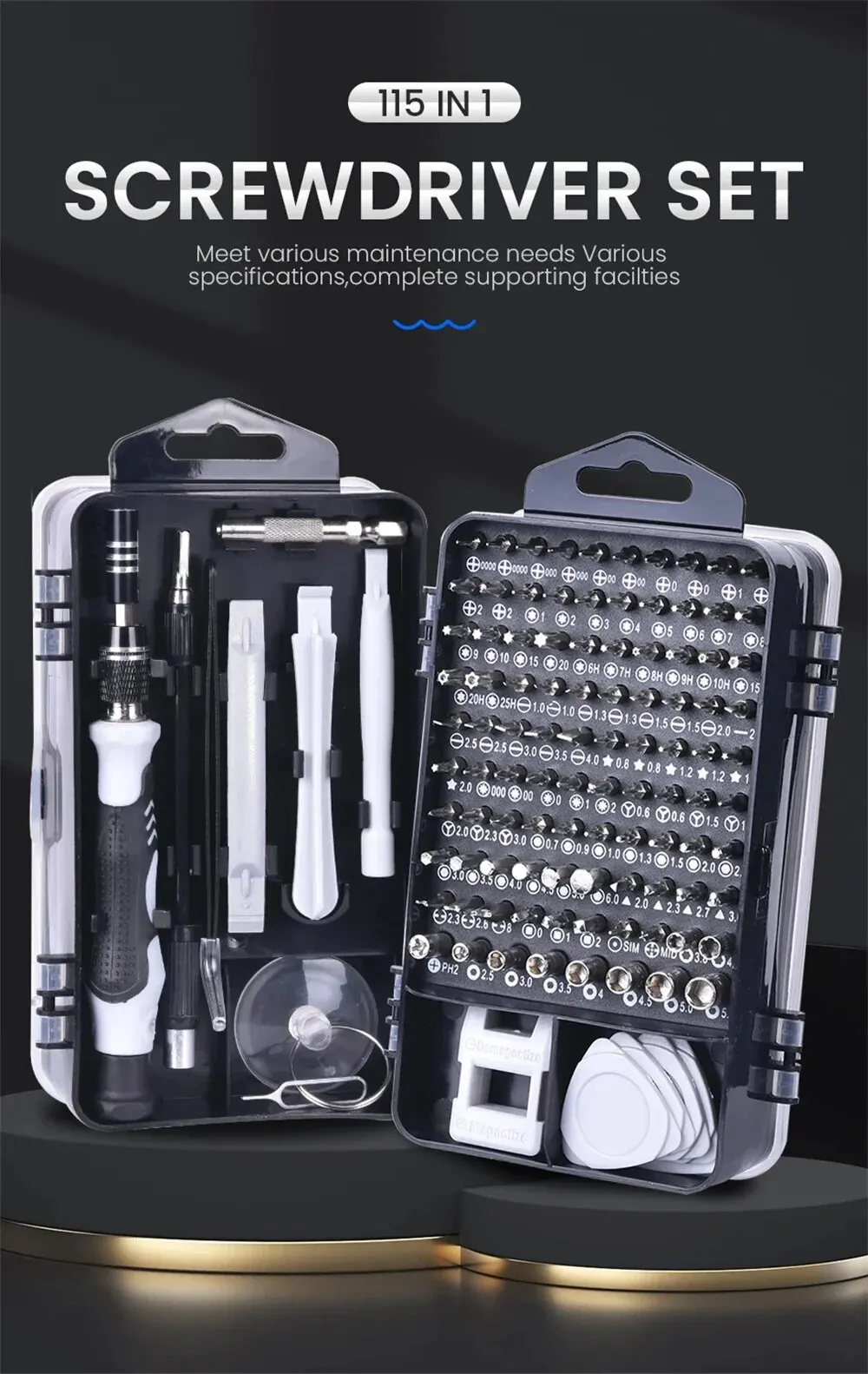 Kit Juego De Destornilladores 115 En 1