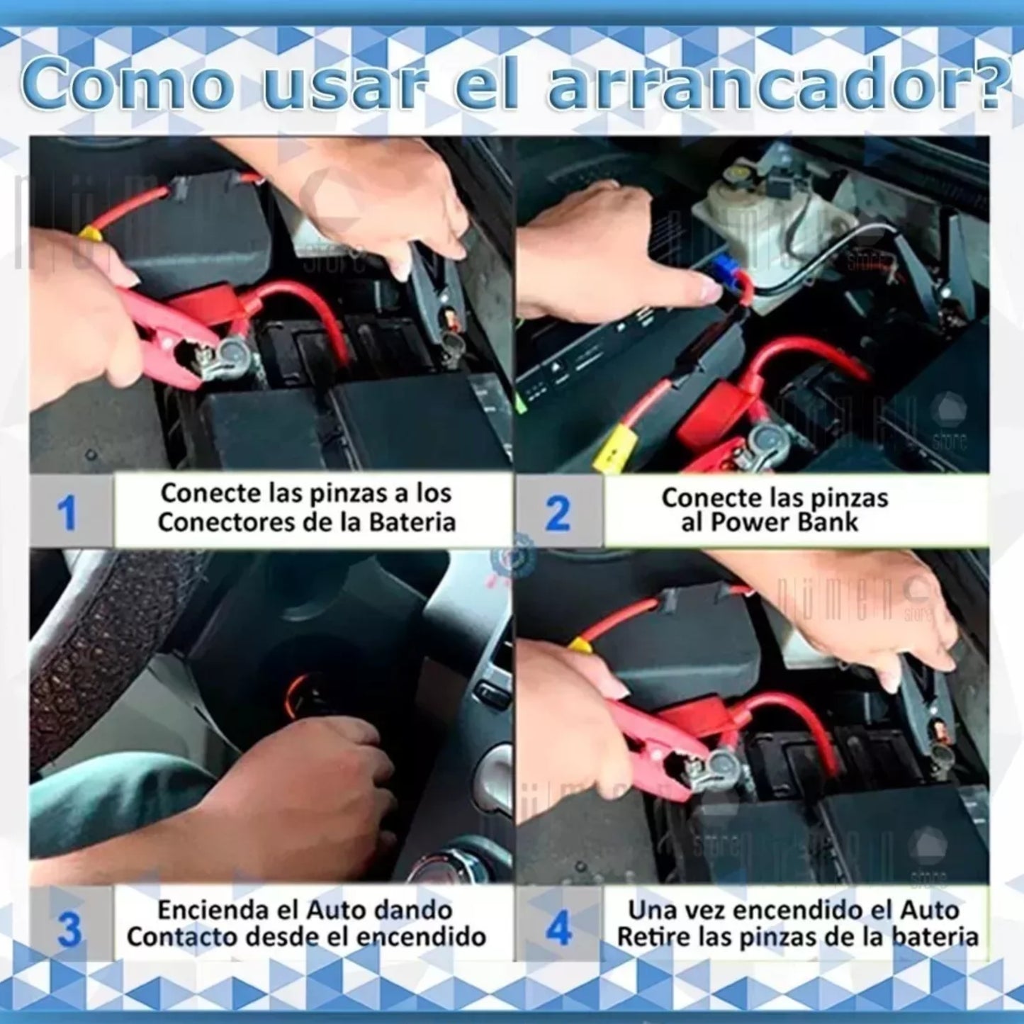 Emergencia Arrancador-Cargador Bateria + Inflador de Neumáticos 🚗