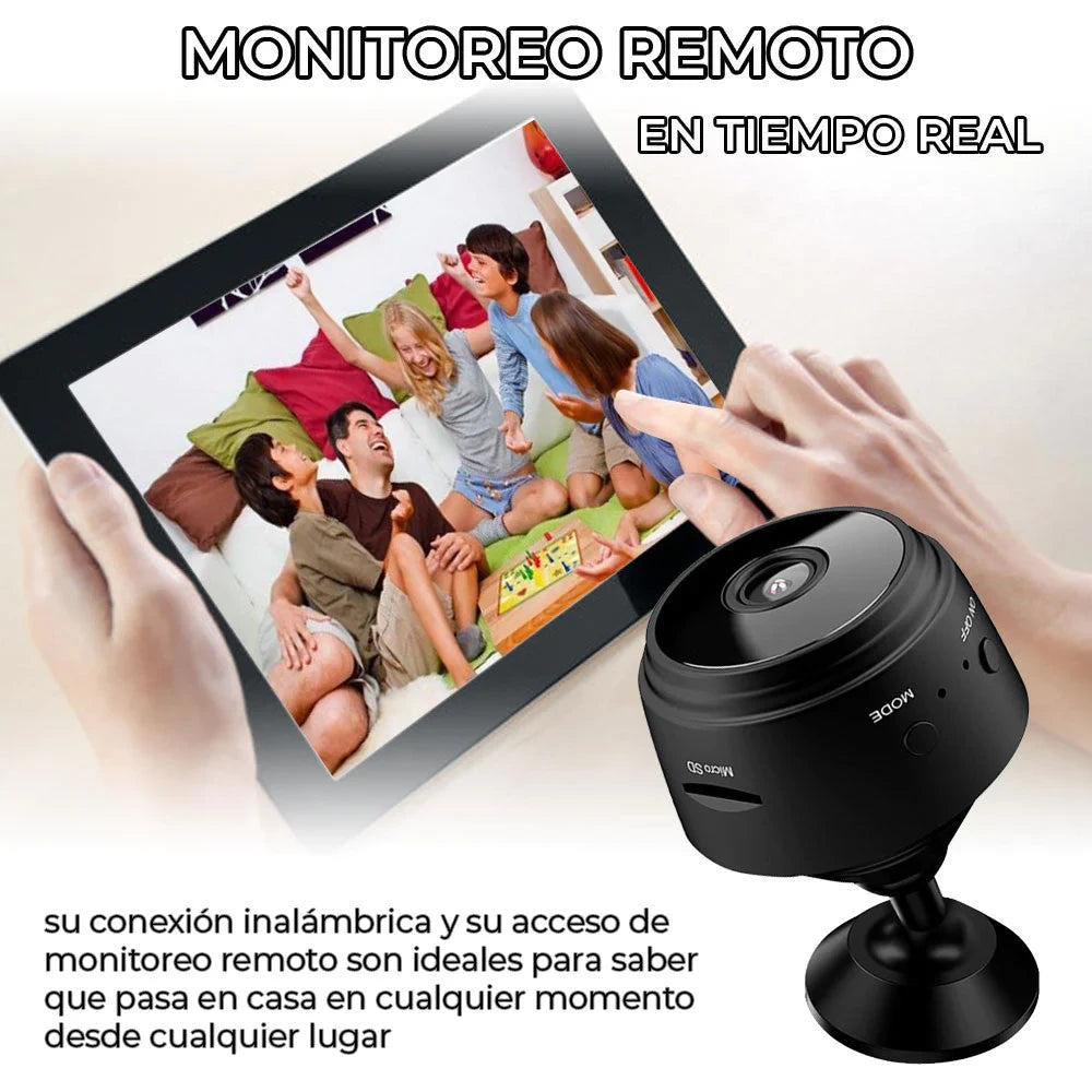 Pack 2 Mini cámara Smart Home , vigilancia remota WiFi HD y monitoreo inalámbrico