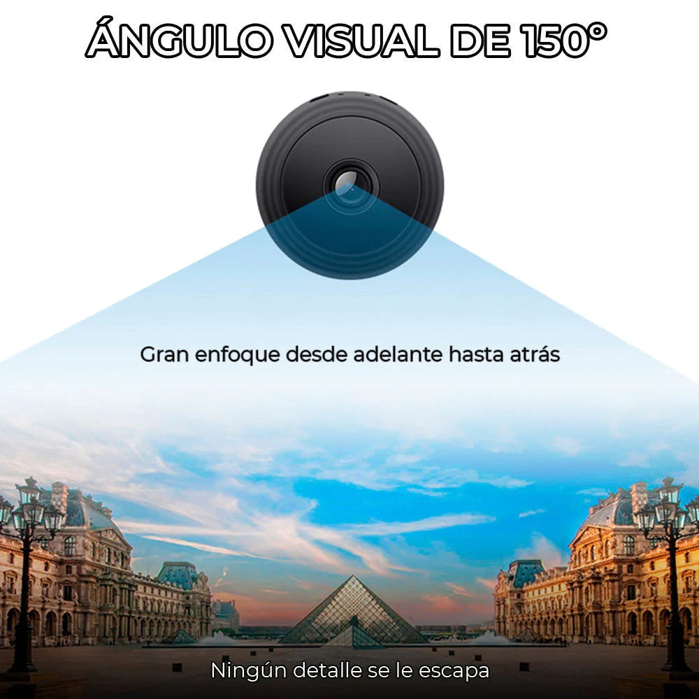 Pack 2 Mini cámara Smart Home , vigilancia remota WiFi HD y monitoreo inalámbrico