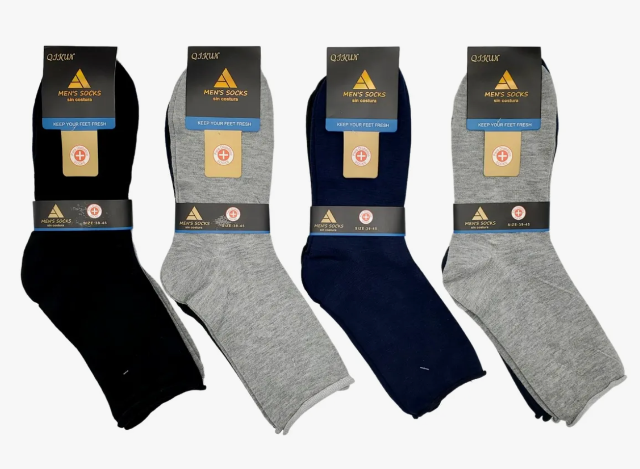 24 Pares de Calcetines Sin Costuras para Diabéticos