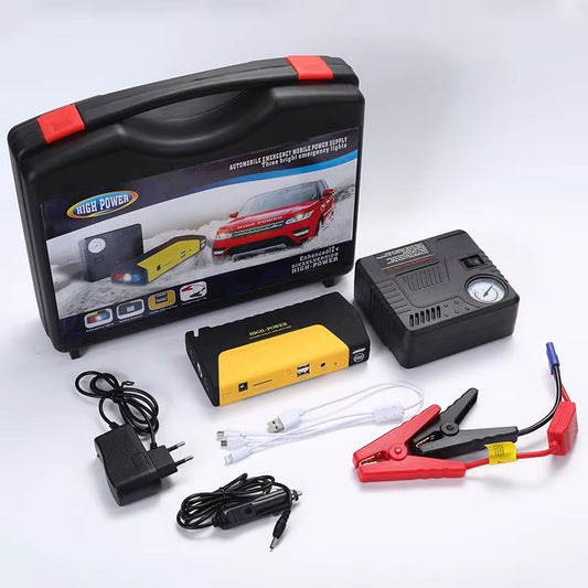 Emergencia Arrancador-Cargador Bateria + Inflador de Neumáticos 🚗